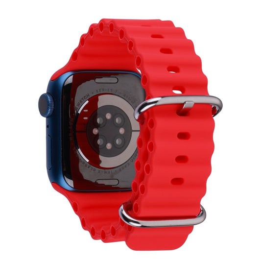 echelon ComfyFit Silicone Strap for Apple Watch Series 9 41mm/Watch Series 10 42mm / Watch SE (2022) 40mm - Red, Apple Watch Accessories