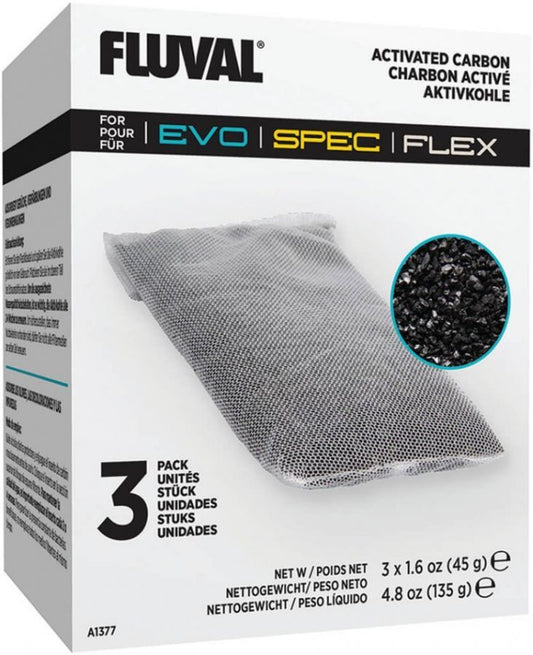 Fluval Spec Replacement Carbon Insert [Filter Carbon for Aquarium] 3 count