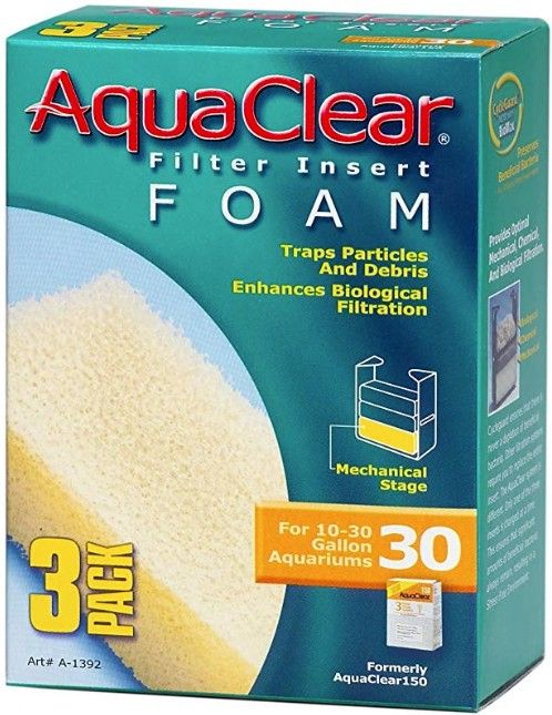 Aquaclear Filter Insert Foam [Filter Pads for Aquarium] Size 30 - 3 count