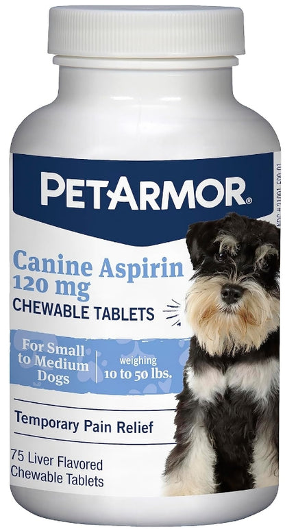 PetArmor Canine Asprin Chewable Tablets for Small Dogs [Dog Supplies] 75 count