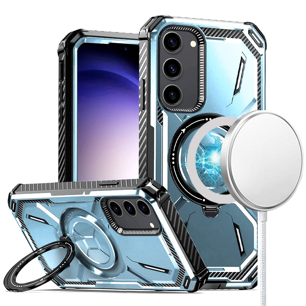 For Apple iPhone 16 Pro Max (6.9") Shockproof Magnetic Ring Case - 360° Rotatable Stand with MagSafe Compatibility Case Cover