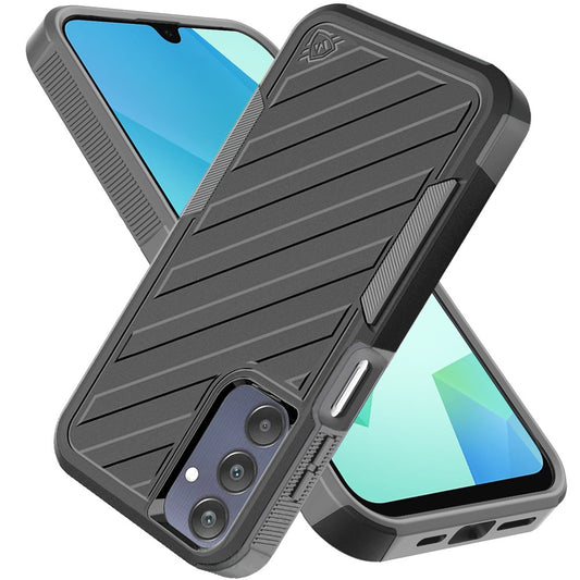 Samsung Galaxy A16 5G Hybrid lined shockproof dual layer Rugged 2in1 Hard PC & Silicone TPU Non Slip Textured Tough Armor