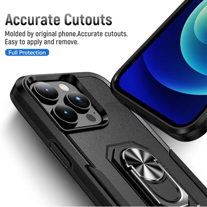 For Apple iPhone 15 (6.1") Military Grade Armor Heavy Shockproof Hybrid with Kickstand Built-in 360°Rotate Ring Stand  Phone Case Cover