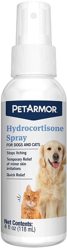 PetArmor Hydrocortisone Spray Quick Relief for Dogs and Cats [Health Aids for Dog] 4 oz