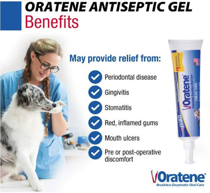 Zymox Oratene Brushless Oral Care Antiseptic Gel for Dogs and Cats [Dog Supplies] 1 oz