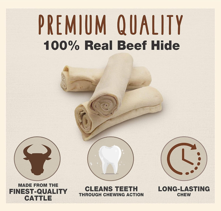 Cadet Premium Grade Beef Hide Chew Curls [Dog Supplies] 1 lb