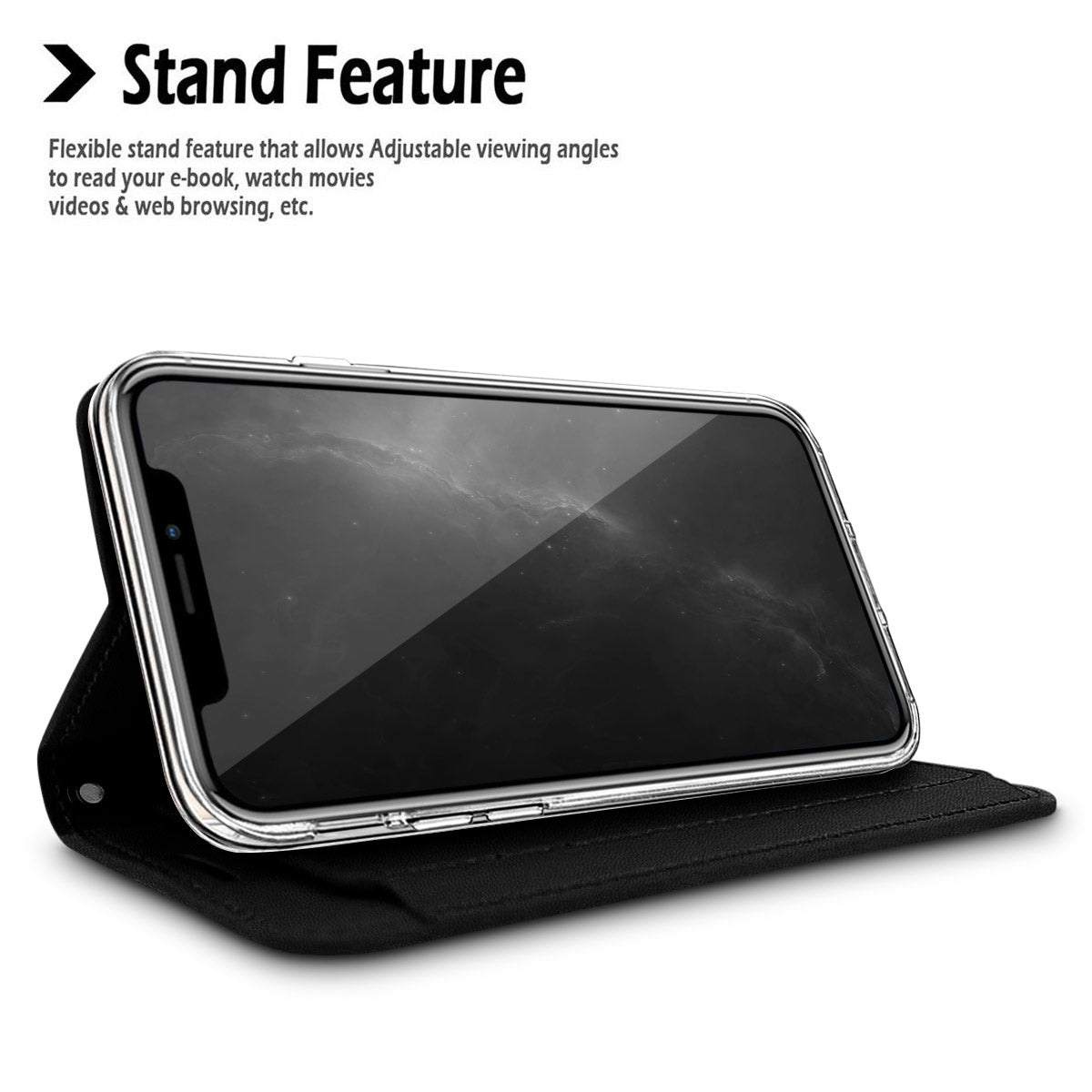 For Apple iPhone 15 Pro Max (6.7") leather Wallet 6 Card Slots folio with Wrist Strap & Kickstand Pouch Flip Shockproof  Phone Case Cover