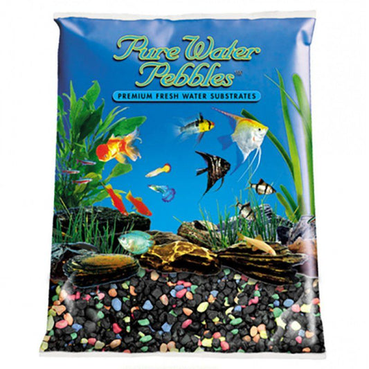 Pure Water Pebbles Aquarium Gravel - Black Beauty Pebble Mix [Aquarium Gravel Standard for Aquarium] 5 lbs (3.1-6.3 mm Grain)