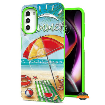 For Motorola Moto G 5G 2022 Fashion Pattern Design Shockproof Protection Soft TPU Frame and Hard PC Back Slim  Phone Case Cover