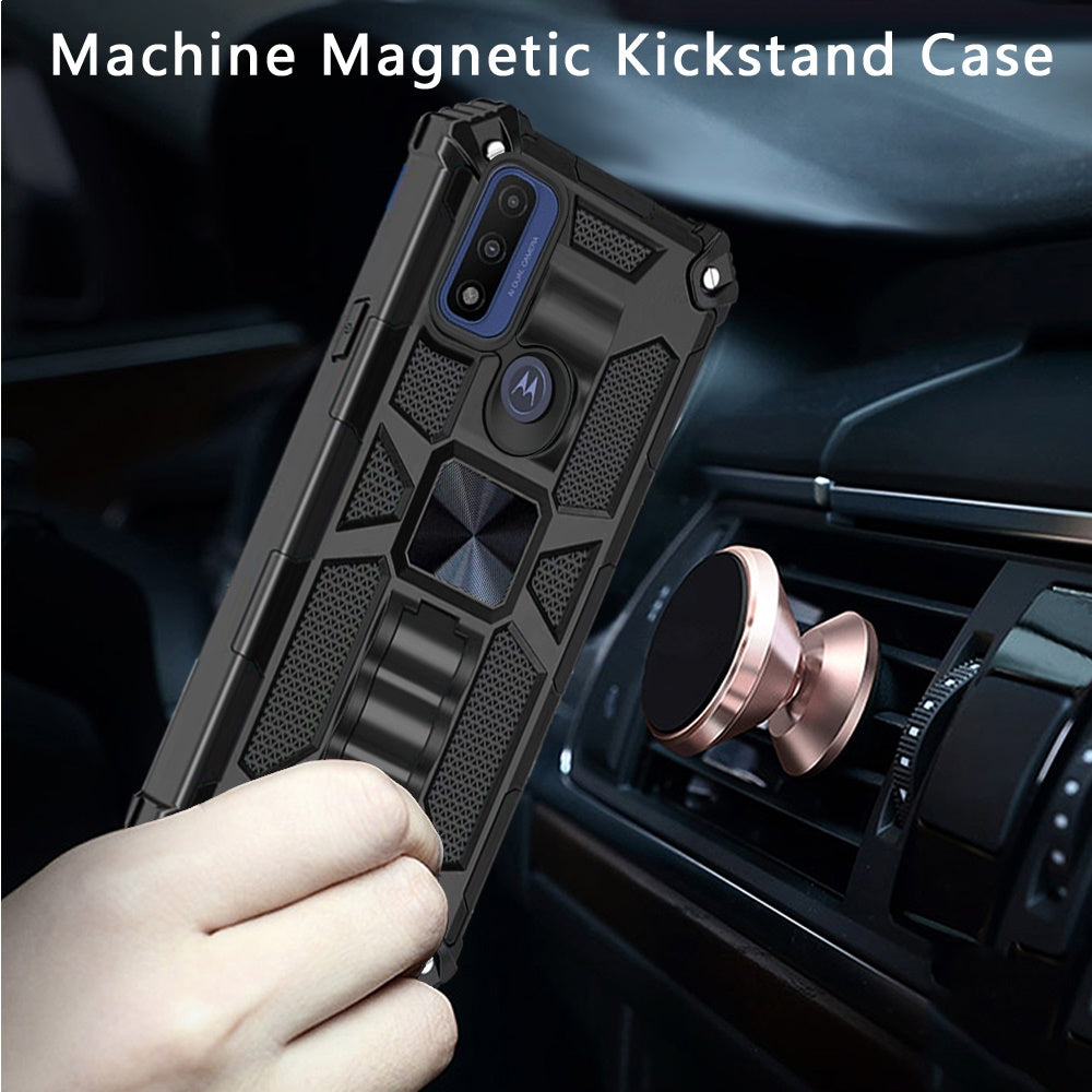 For Motorola Moto G Power 2022 Heavy Duty Stand Hybrid Shockproof [Military Grade] Protective with Kickstand Fit Magnetic Car Mount  Phone Case Cover