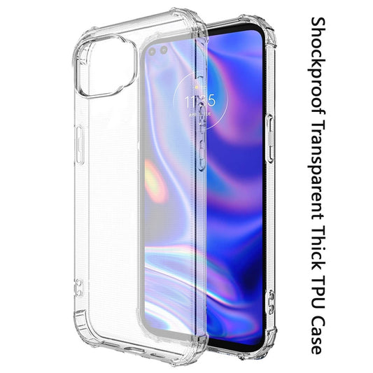 For Motorola Moto One 5G, Moto G 5G Plus, Moto One Lite Hybrid Transparent Thick Pure TPU Rubber Silicone 4 Corners Gel Shockproof Protective Slim Back Clear Phone Case Cover