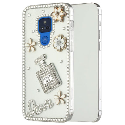 For Samsung Galaxy S21 Ultra Bling Clear Crystal 3D Full Diamonds Luxury Sparkle Rhinestone Hybrid Protective Perfume Hearts Flower Phone Case Cover