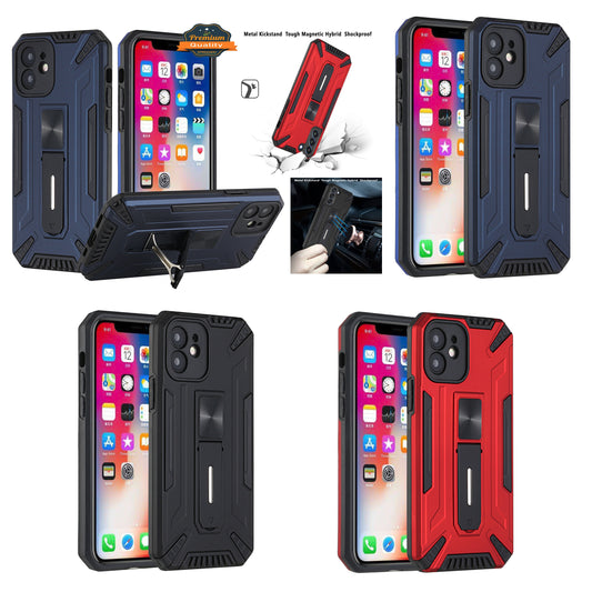 For Samsung Galaxy S21 FE /Fan Edition Hybrid Military Grade Tough Magnetic Rugged with Built-in Hidden Kickstand Shockproof Hard  Phone Case Cover