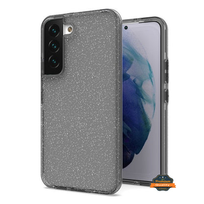 For Samsung Galaxy S22 Plus Glitter Sparkle Bling Shiny Thin Ultra Slim Hybrid Shockproof Rubber Silicone Soft TPU Gel Protective  Phone Case Cover