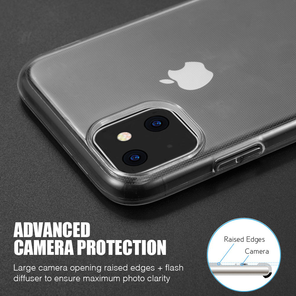 For Apple iPhone 13 / Mini Pro Max Crystal Clear Transparent TPU Flexible Rubber Silicone Ultra Thin Slim Gel Soft Skin  Phone Case Cover