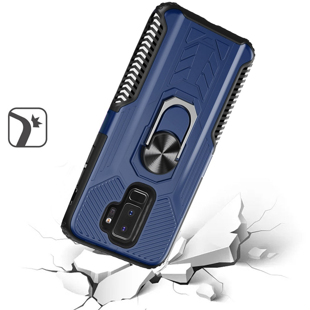 For Samsung Galaxy S9 /S9 Plus Military Grade Hybrid Heavy Duty 2 in 1 Protective Hard PC and Silicone with Ring Stand Holder  Phone Case Cover