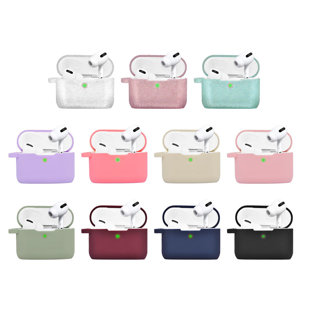 For Apple AirPods Series 3 (2021) Silicone Skin Cute Fur Ball Ornament Keychain 3 in 1 Fashion Thick TPU Gummy Luxury Soft Protective Earphone  Phone Case Cover