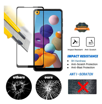 For Samsung Galaxy A13 5G Screen Protector, 9H Hardness Full Glue Adhesive Tempered Glass [3D Curved Glass, Bubble Free] HD Glass Screen Protector Clear Black Screen Protector