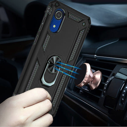 For Samsung Galaxy S9 /S9 Plus Hybrid Durable PC Dual Layer TPU 360° Rotatable Ring Stand Holder Kickstand Fit Magnetic Car Mount  Phone Case Cover