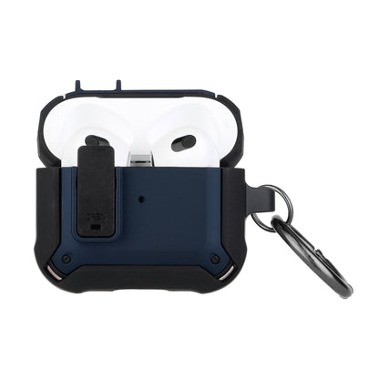 For Apple AirPods 3 (2021) Premium Ultra ShockProof Hybrid With Metal Hook Carabiner & Switch Closure Full-Body Rugged Protective  Phone Case Cover