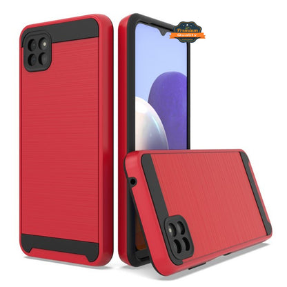 For Apple iPhone 11 (6.1") Rugged TPU + Hard PC Brushed Metal Texture Hybrid Dual Layer Defender Armor Shock Absorbing  Phone Case Cover