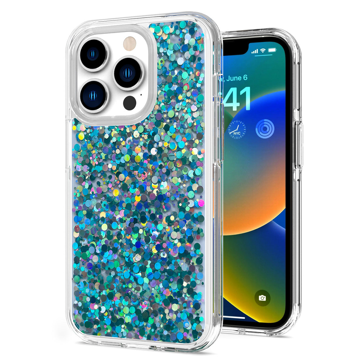 For Apple iPhone 8 Plus/7 Plus/6 6S PLUS Colorful Glitter Bling Sparkle Epoxy Glittering Shining Hybrid Hard PC TPU  Phone Case Cover