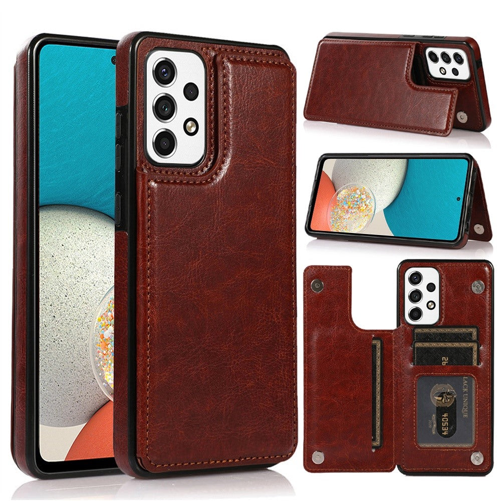 For Samsung Galaxy A53 5G Fashion Design Wallet PU Leather with [Two Magnetic Clasp] [Card Slots] Stand Back Storage Flip  Phone Case Cover