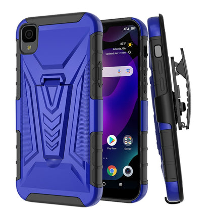 For T-Mobile Revvl 6 Pro 5G /Revvl 6 5G Combo Rugged Swivel Belt Clip Holster Heavy Duty Hybrid Armor Kickstand Stand  Phone Case Cover