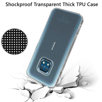 For Nokia XR20 Hybrid Transparent Thick TPU Rubber Silicone Simple Basic Minimalistic Gel Shockproof Protective Slim Back Clear Phone Case Cover