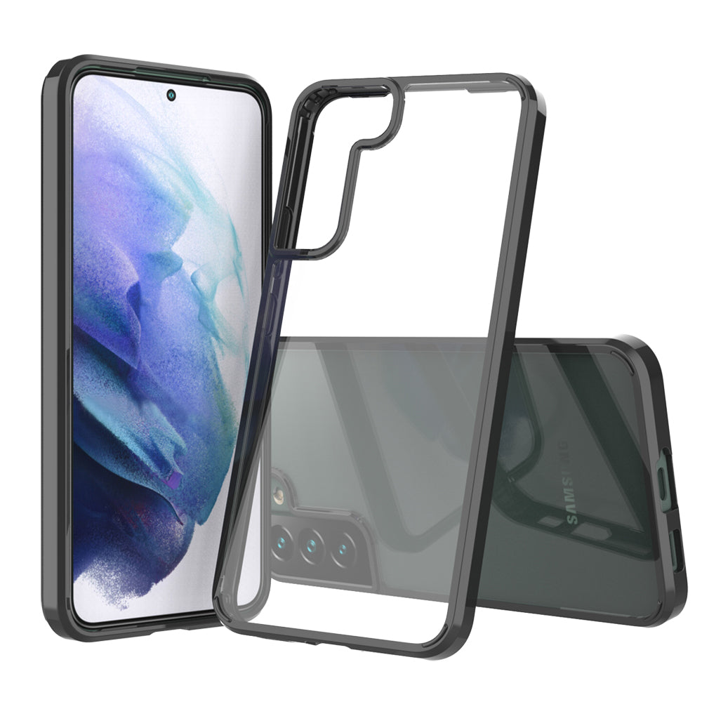 For Samsung Galaxy S22 /Plus Ultra Hybrid Transparent Clear Acrylic Back Hard PC & Soft TPU Full Protective Bumper Extra Shock-Absorb  Phone Case Cover