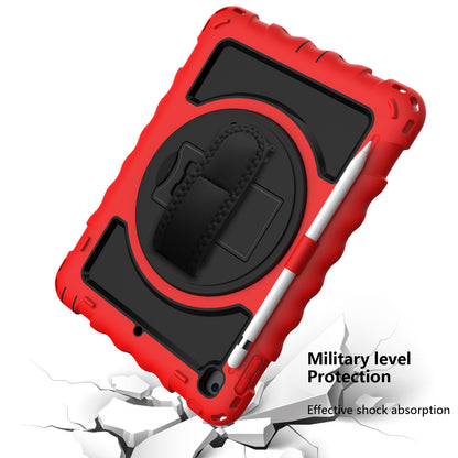 Case for Apple iPad Air 4 / iPad Air 5 / iPad Pro (11 inch) Hybrid 3in1 Armor Rugged with Built-in Kickstand 360° Rotatable Stand & Shoulder Hand Strap Corner Shockproof Red Tablet Cover