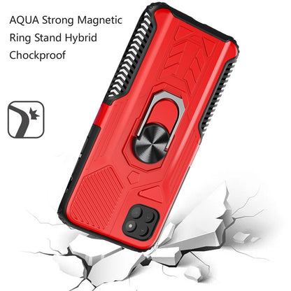 For Boost Mobile Celero 5G Military Grade Hybrid Heavy Duty 2 in 1 Protective Hard PC and Soft Silicone with Ring Stand Holder  Phone Case Cover