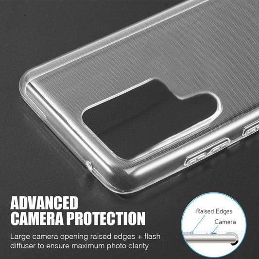 For Samsung Galaxy S22 Ultra Crystal Clear Transparent TPU Flexible Rubber Silicone Ultra Thin Slim Gel Soft Skin Clear Phone Case Cover