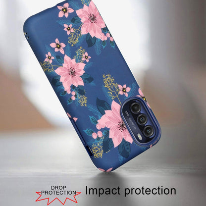 For Samsung Galaxy A13 5G Bliss Floral Stylish Design Hybrid Rubber TPU Hard PC Shockproof Armor Rugged Slim  Phone Case Cover