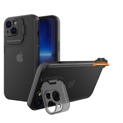 For Apple iPhone 13 / Pro Max Cases with Kickstand & Camera Protection Hybrid Rubber Bumper Shockproof Anti-Slip Drop Protective  Phone Case Cover