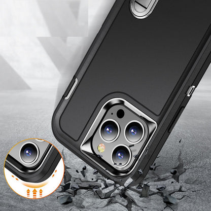 For Apple iPhone 11 (6.1") Hybrid 3 Layers 3in1 Hard PC Shockproof with Kickstand Heavy Duty TPU Rubber Anti-Drop  Phone Case Cover