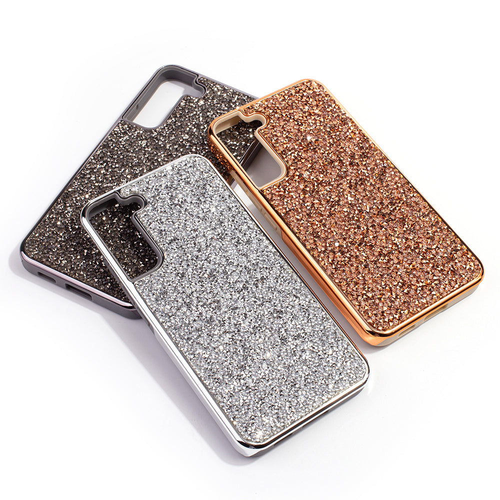 For Samsung Galaxy S22 /Plus Ultra Bling Sparkly Glitter Luxury Diamonds Shiny Sparker Shell Hybrid Rugged TPU & Hard PC Electroplated Frame  Phone Case Cover