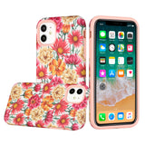 For Samsung Galaxy A03S Bliss Floral Stylish Design Hybrid Rubber TPU Hard PC Shockproof Armor Rugged Slim Fit  Phone Case Cover