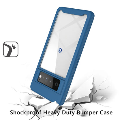 For Google Pixel 6 Clear Dual Layer Tuff Rugged Bumper Frame Heavy Duty Hybrid Shockproof Rubber TPU Full Body Defender  Phone Case Cover