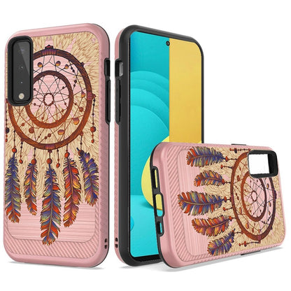 For Apple iPhone 13 Pro Max (6.7") Cute Design Printed Pattern Fashion Brushed Texture Shockproof Dual Layer Hybrid Slim Protective Had PC + TPU Rubber  Phone Case Cover