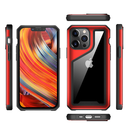 For Apple iPhone XR Clear Hybrid Aluminum Alloy Protective Shockproof Hard Back Dual Layer Thick Bumper Frame  Phone Case Cover