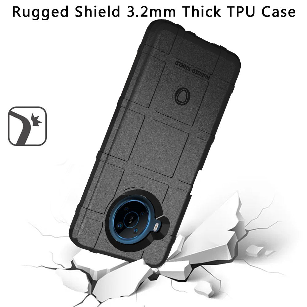 For Nokia X100 Rugged Shield Hybrid TPU 3.2mm Thick Solid Rough Armor Tactical Matte Grip Silicone Texture Anti-Drop Protective  Phone Case Cover