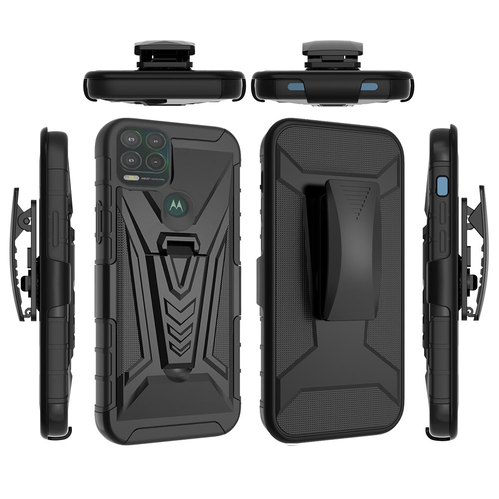 For T-Mobile Revvl 6 Pro 5G /Revvl 6 5G Combo Rugged Swivel Belt Clip Holster Heavy Duty Hybrid Armor Kickstand Stand  Phone Case Cover