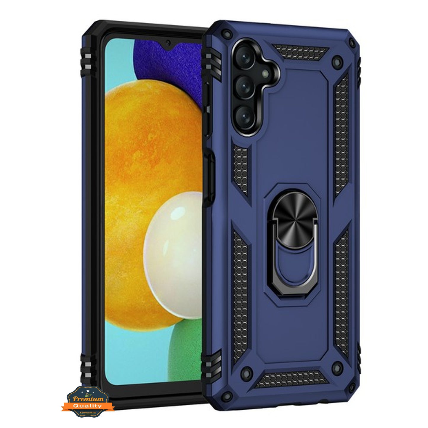 For Samsung S21 Shockproof Tuff Hybrid Dual Layer PC + TPU with 360° Ring Stand Metal Kickstand Heavy Duty Armor Shell  Phone Case Cover