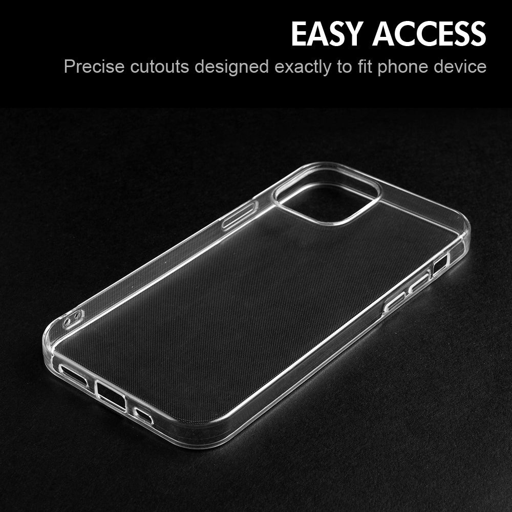 For Apple iPhone 14 /Pro Max Crystal Clear Transparent TPU Flexible Rubber Silicone Slim Skin  Phone Case Cover