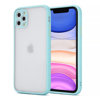 For Apple iPhone 13 /Pro Max Hybrid Translucent Clear Matte Hard PC Back & Frosted Silicone TPU Bumper Slim Shockproof Hard  Phone Case Cover