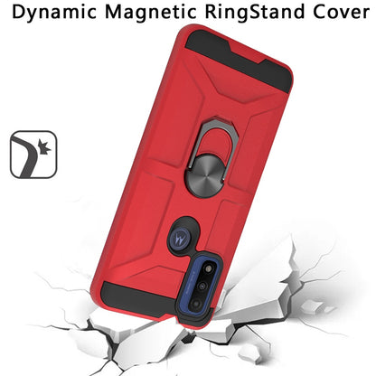 For Motorola Moto G Pure Cases with Stand Kickstand Ring Holder [360° Rotating] Armor Dual Layer Work with Magnetic Car Mount PC+TPU Hard  Phone Case Cover