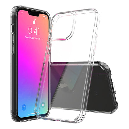 For Apple iPhone 13 / Mini Pro Max Hybrid Transparent Clear Acrylic Back Hard PC & Soft TPU Full Protective Bumper Extra Shock-Absorb  Phone Case Cover