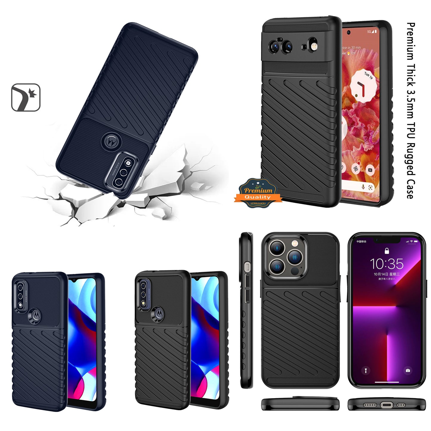 For Nokia G50 5G Rugged Hybrid Hard PC Soft Silicone Gel 3.5mm TPU Bumper Texture Shockproof Anti Slip Protective Stylish Ultra Slim  Phone Case Cover