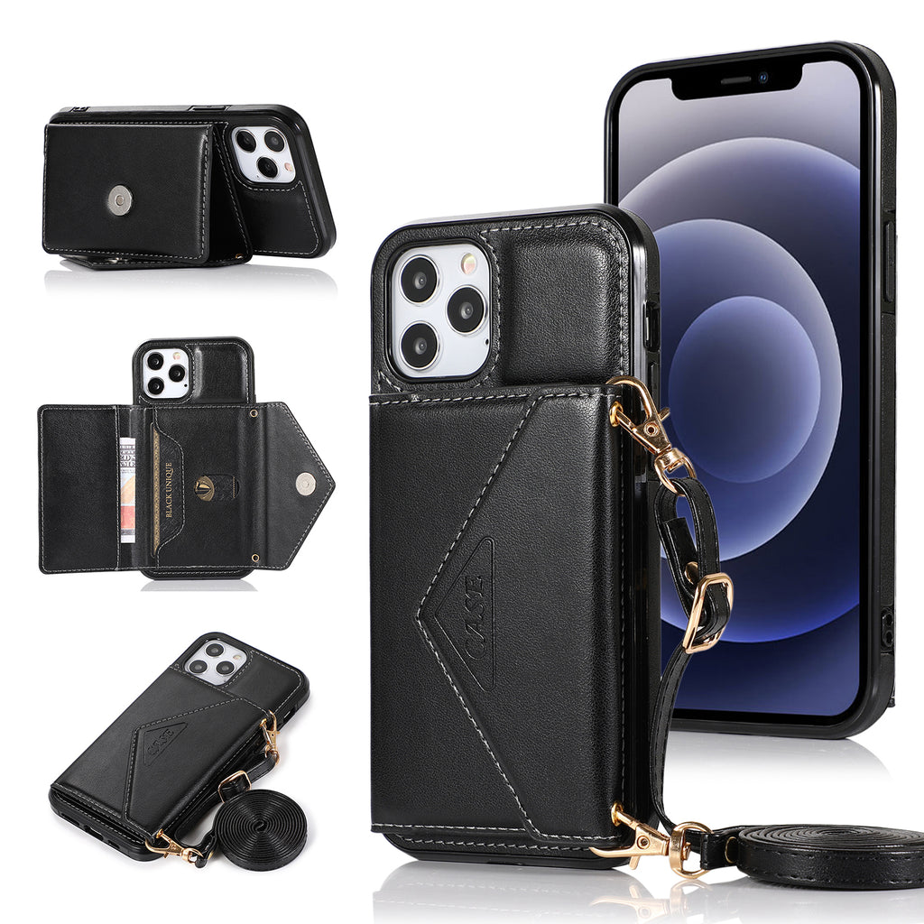 Iphone 13 Pro Max Wallet Case,pu Leather Zipper Handbag,detachable